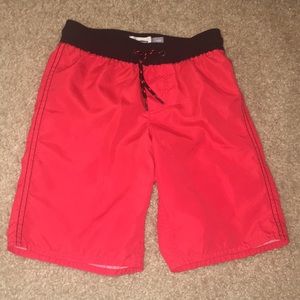 Boys red Swim Trunks
